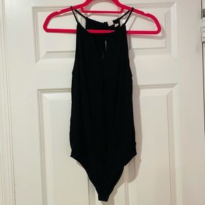 Meltzer and Market Black wrap bodysuit